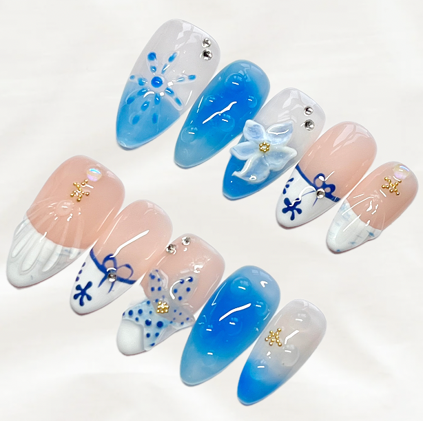 Blue and White Bloom